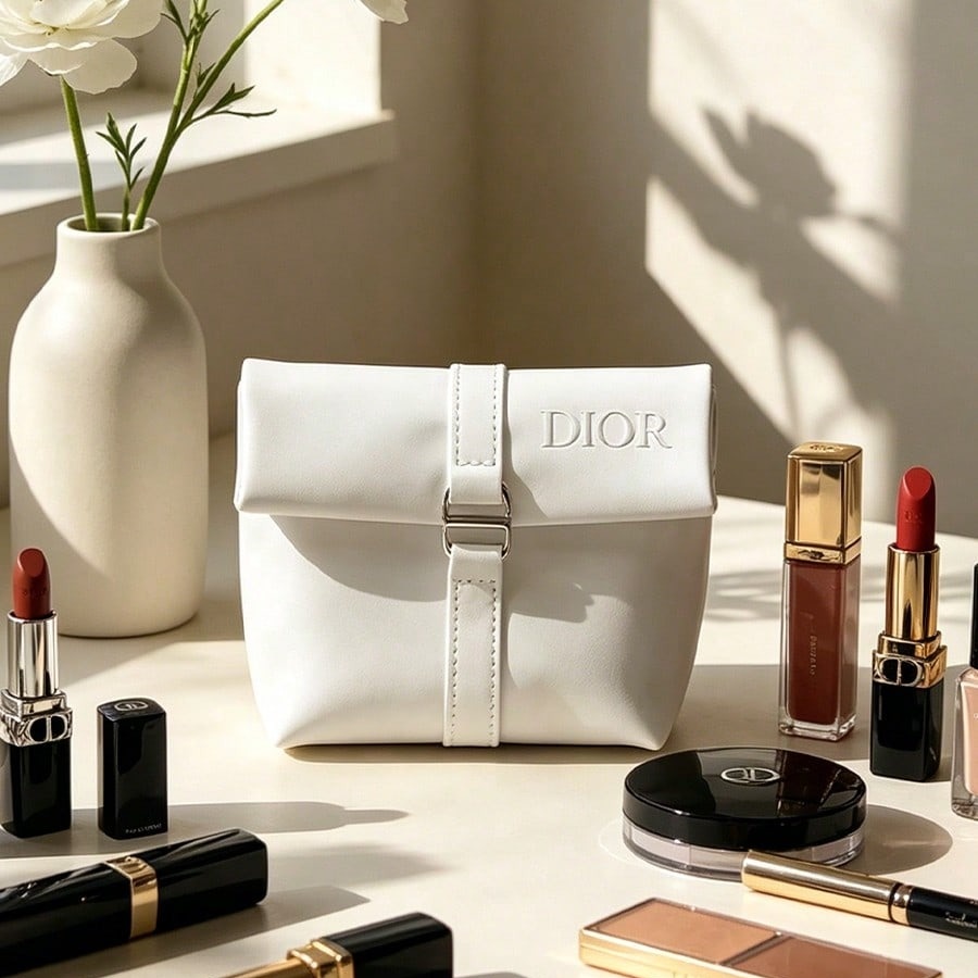 Beauty Makeup Dior - Borsa cosmetica bianca di Dior, borsa