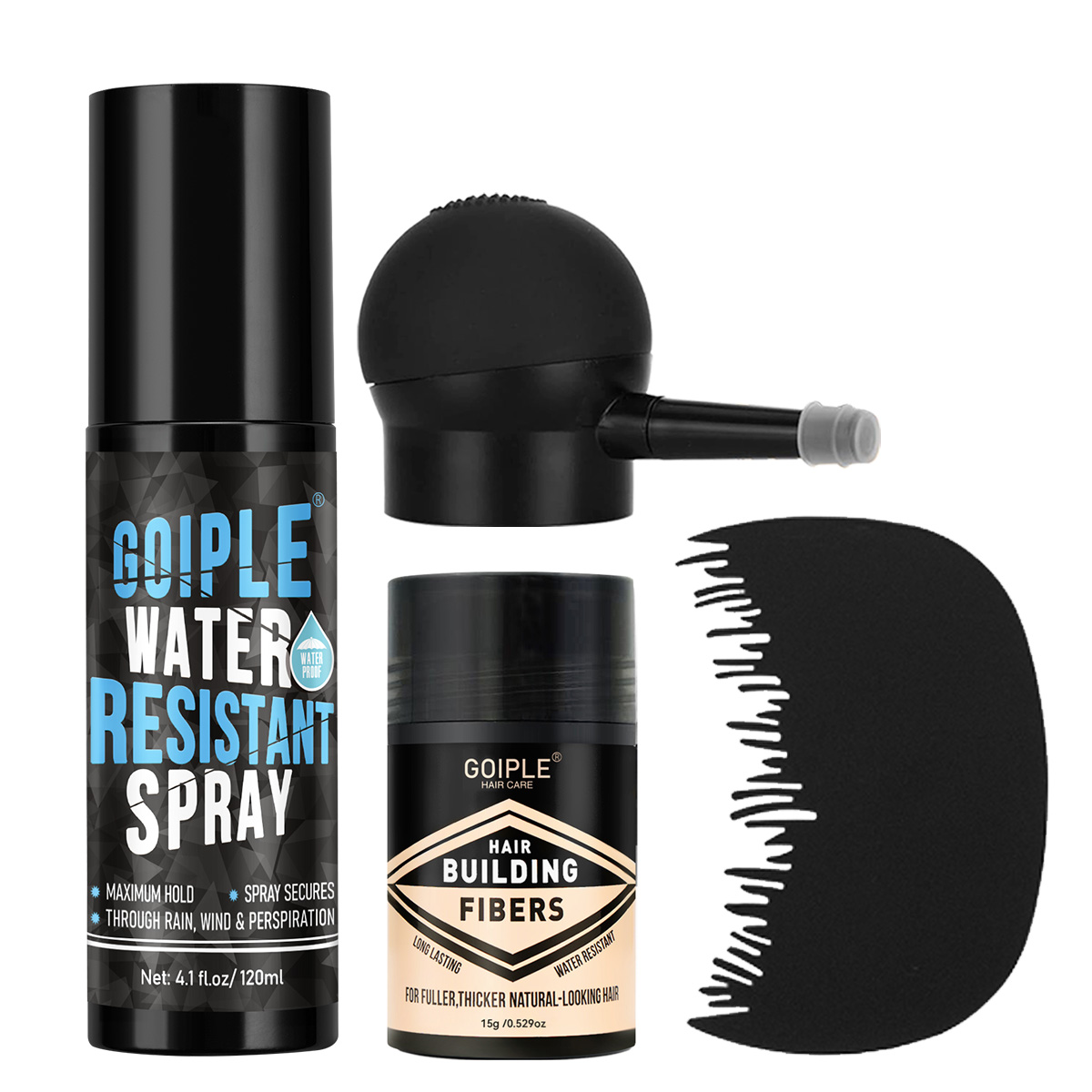 Pressed Powder Foundation - Spray Resistente all'Acqua, Polvere di Fibre