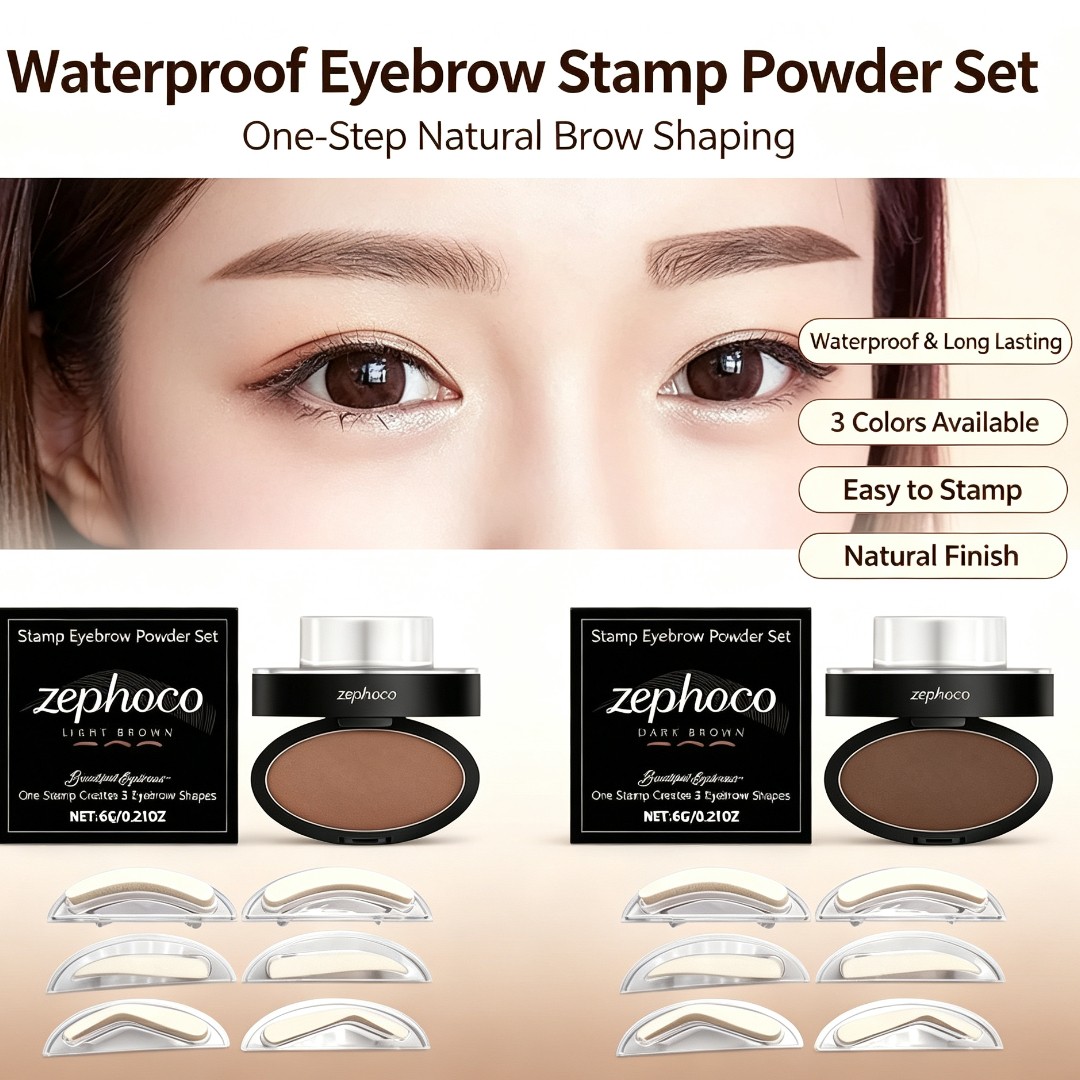 Beauty Mark Makeup - Kit Polvere per Sopracciglia con Timbro,