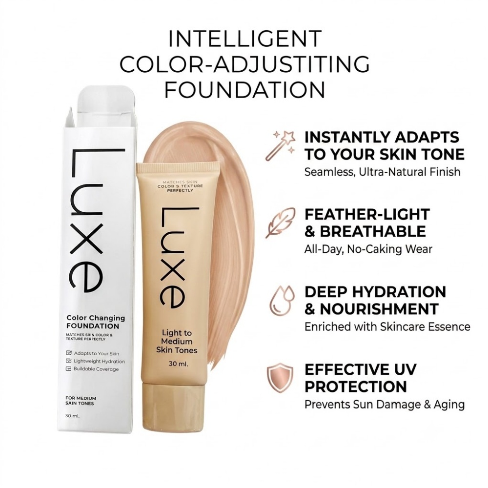 Pressed Powder Foundation - LUXE Correttore Liquido Idratante Copertura Totale,