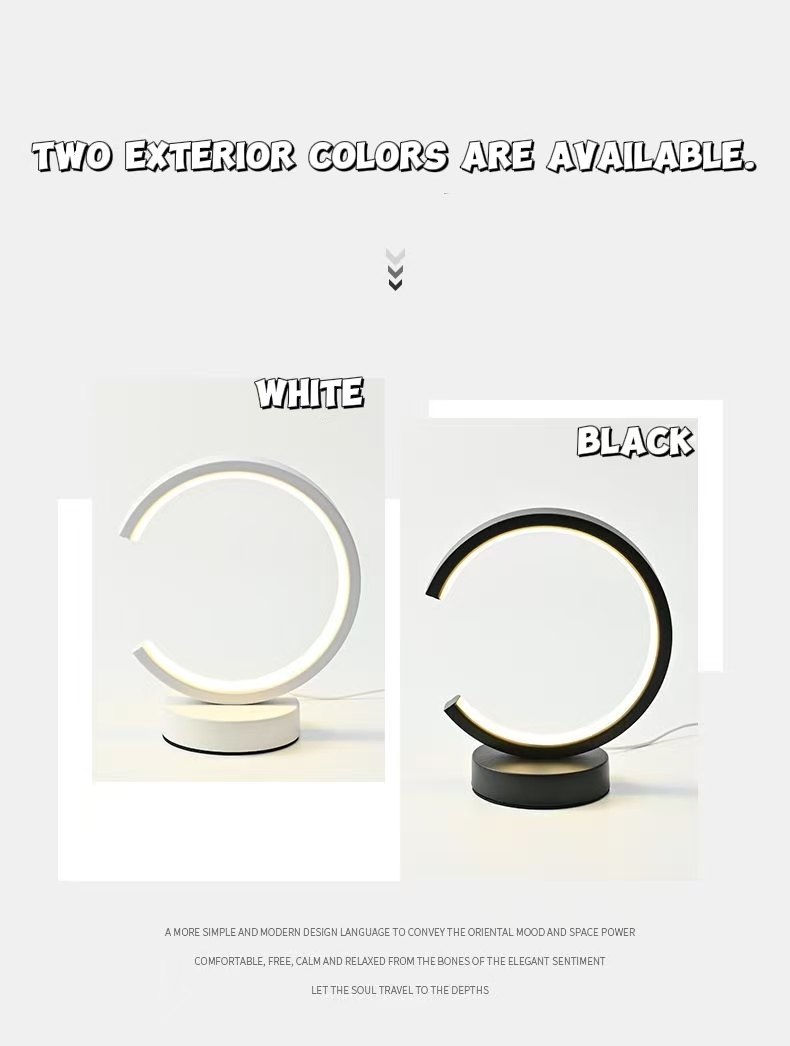 Led Ring Light - Lampada da tavolo ad anello circolare