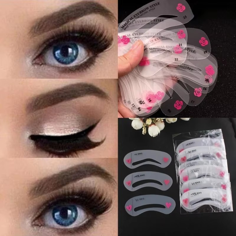 Beauty Makeup Drawing - Set di 1/2/4/6 Stencil Riutilizzabili per