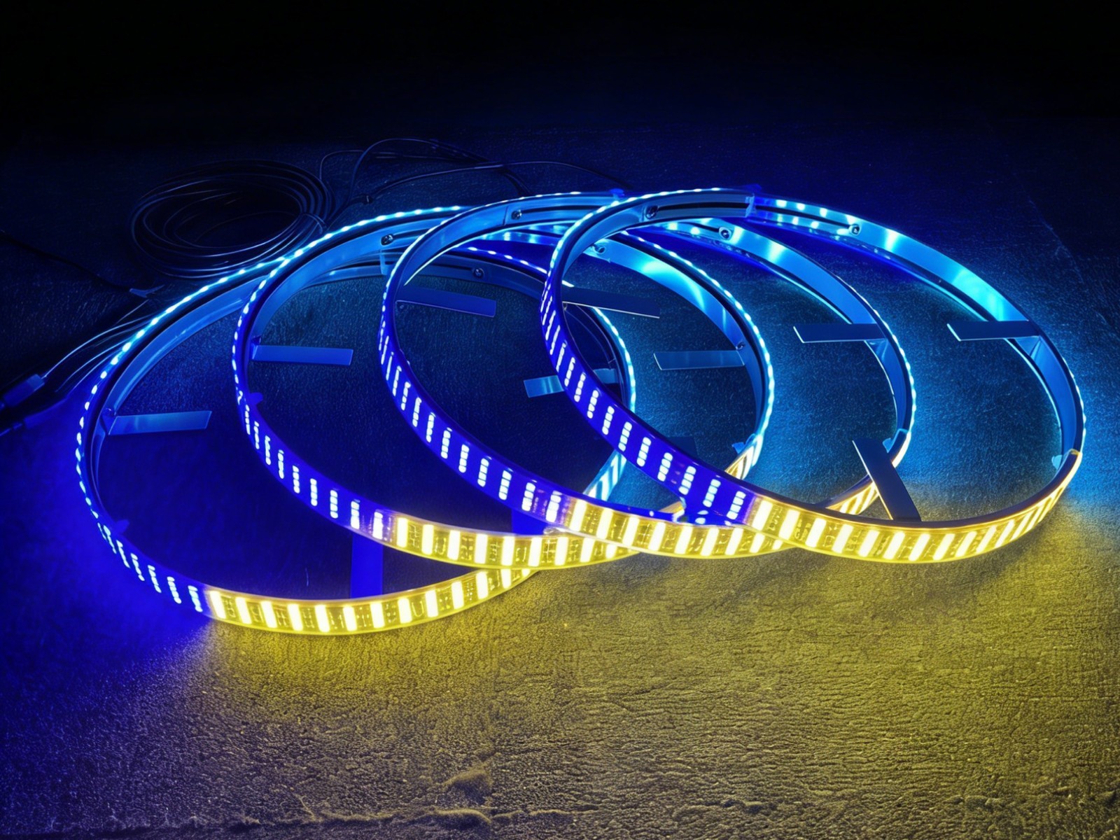 4 Pezzi Luci LED RGB a Quattro - Led Ring Light recensione e prezzo