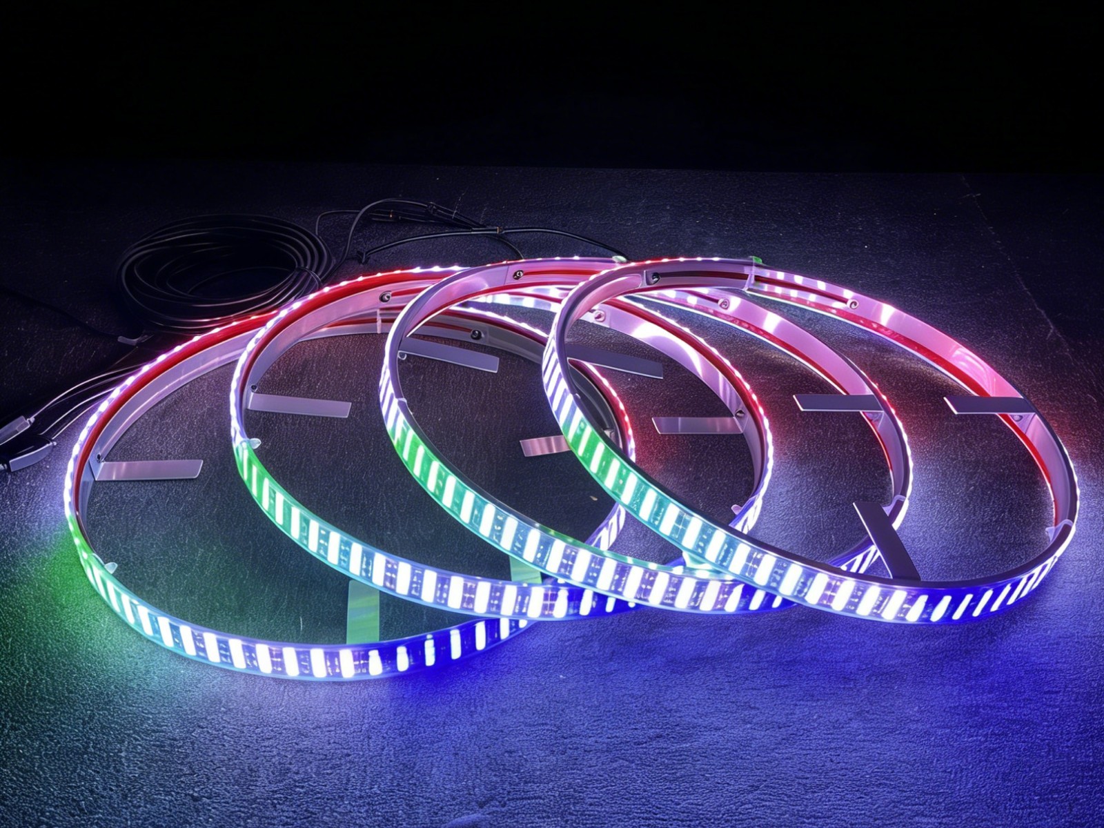 4 Pezzi Luci LED RGB a Quattro - Led Ring Light recensione e prezzo